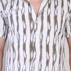 Men's Casual Half Sleeve Shirt - Striped | UHSS-165