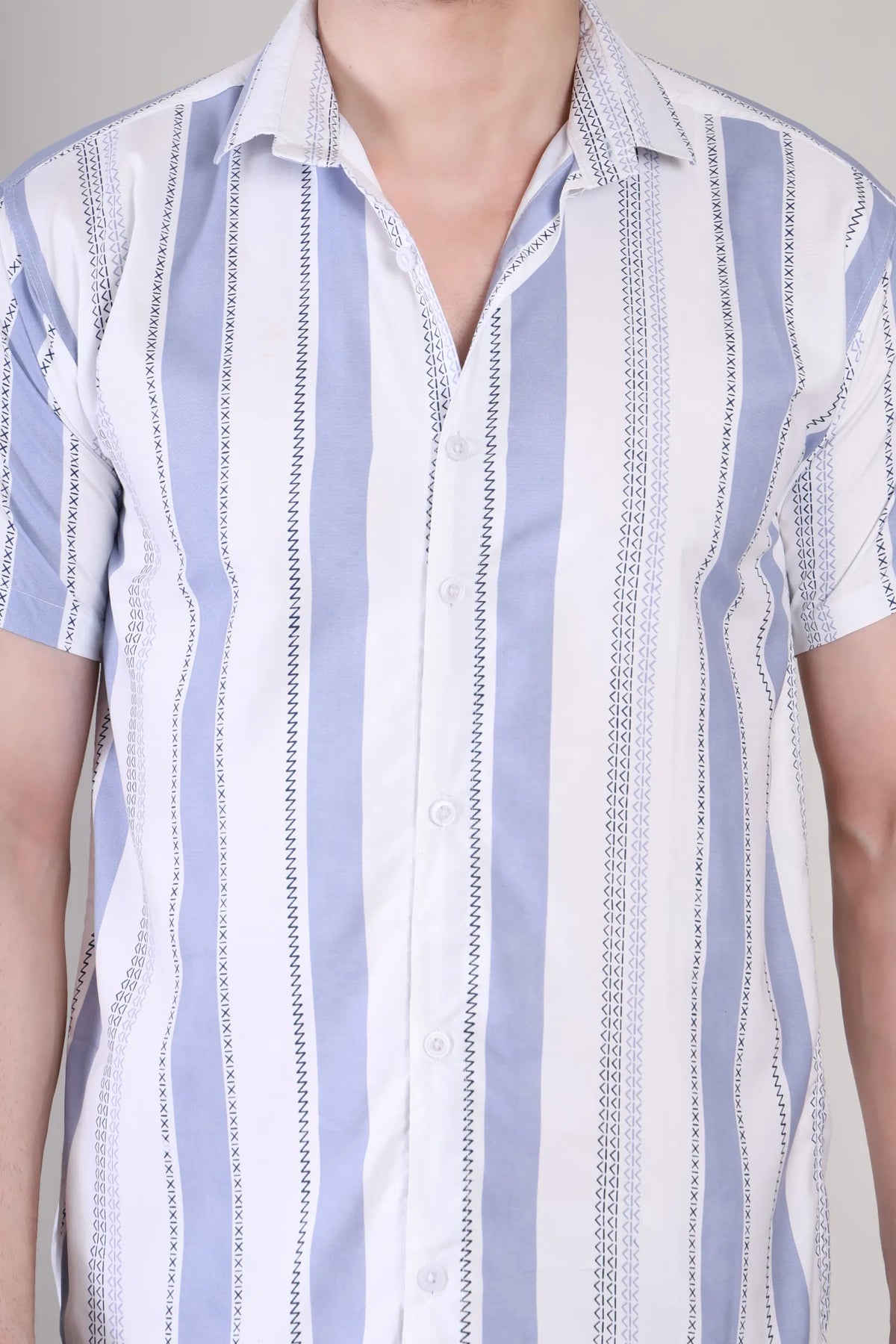 Men's Casual Half Sleeve Shirt - Striped | UHSS-171