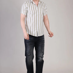 Men's Casual Half Sleeve Shirt - Striped | UHSS-170