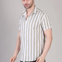 Men's Casual Half Sleeve Shirt - Striped | UHSS-170