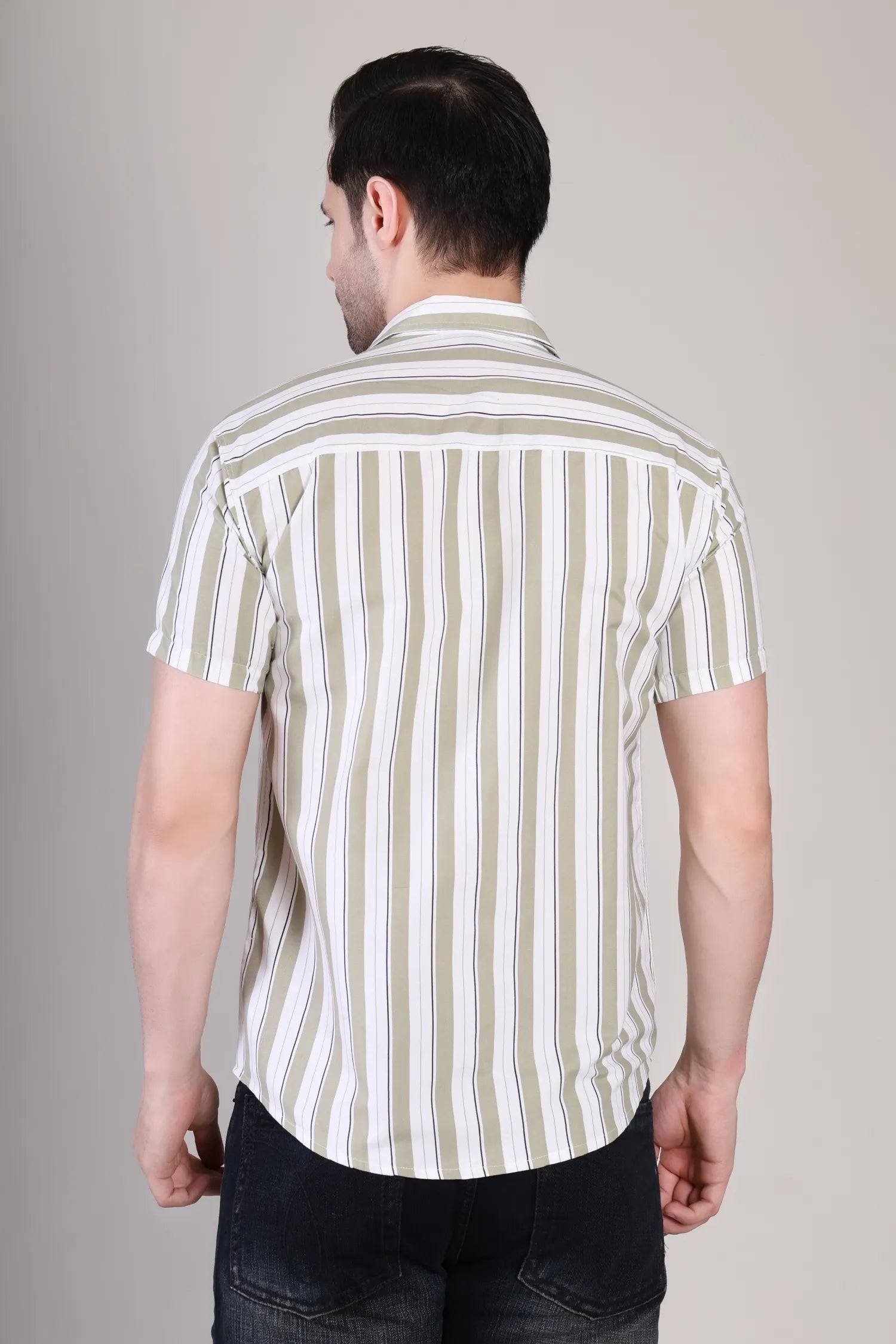 Men's Casual Half Sleeve Shirt - Striped | UHSS-170