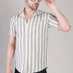 Men's Casual Half Sleeve Shirt - Striped | UHSS-170