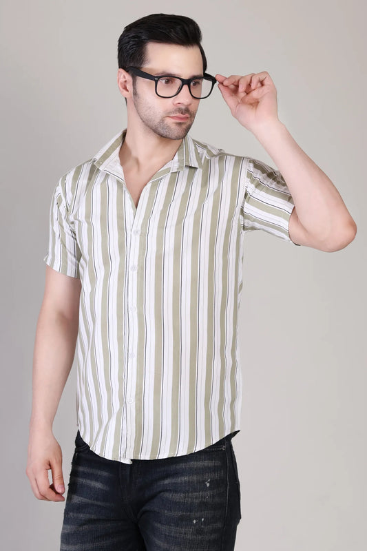 Men's Casual Half Sleeve Shirt - Striped | UHSS-170