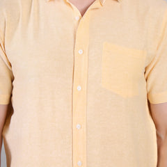 Men's Casual Half Sleeve Shirt - Beige | BHS-123