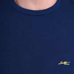 Men’s Navy Blue Round Neck Half Sleeve T-Shirt-NS-30