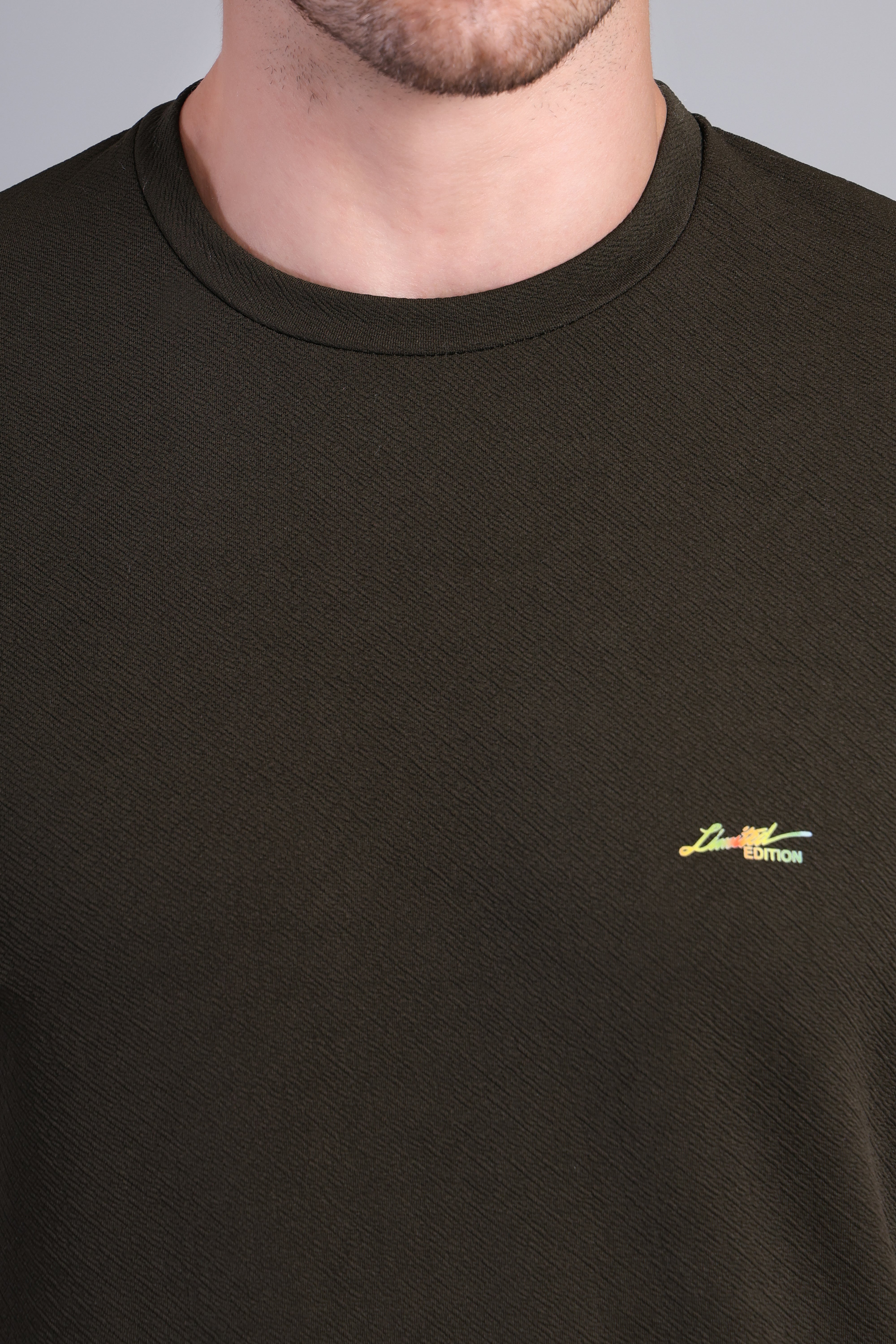 Men’s Black Round Neck Half Sleeve T-Shirt- TS-235