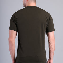 Men’s Black Round Neck Half Sleeve T-Shirt- NS-35