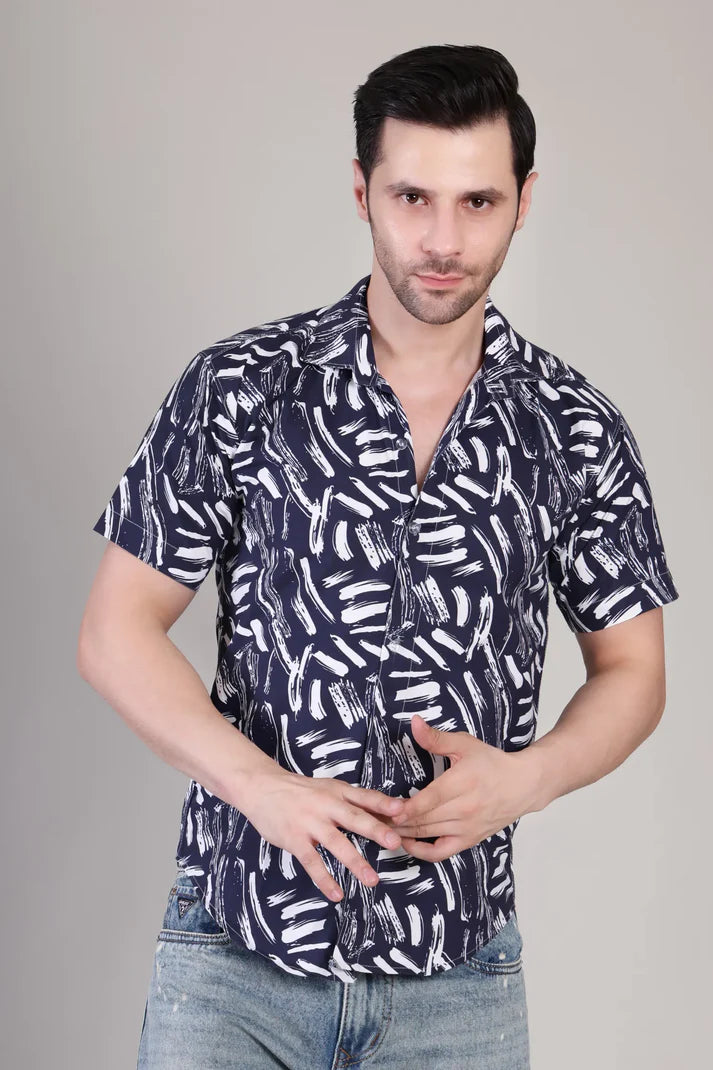 Blue Strip with black paintbrush