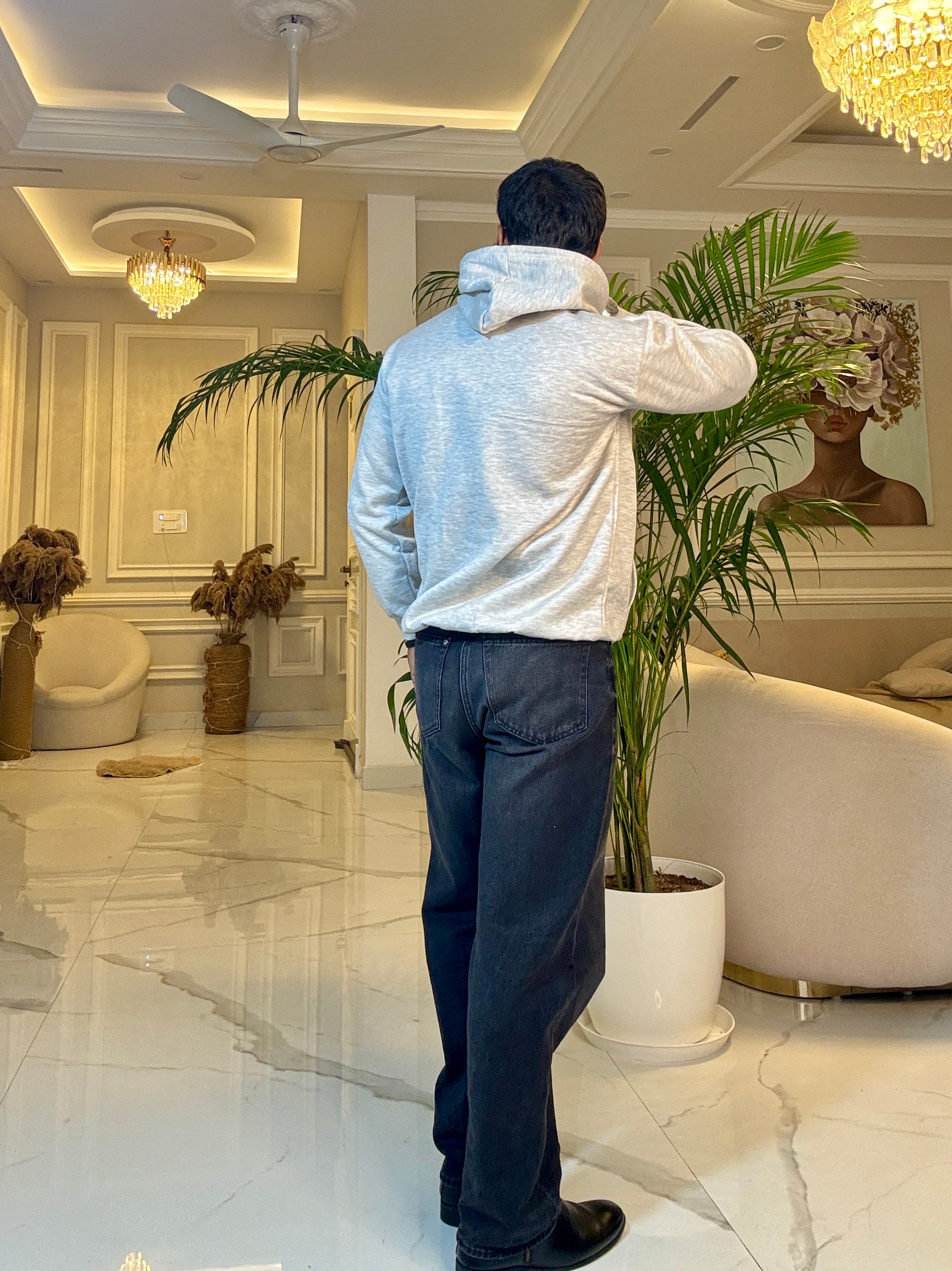 Men Off White Hoodie for Winter