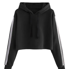 Black Crop Hoodie