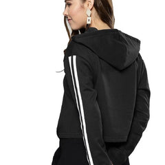 Black Crop Hoodie