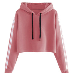 Pink Crop Hoodie