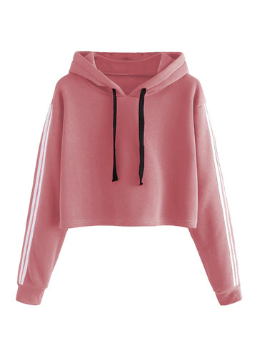 Pink Crop Hoodie