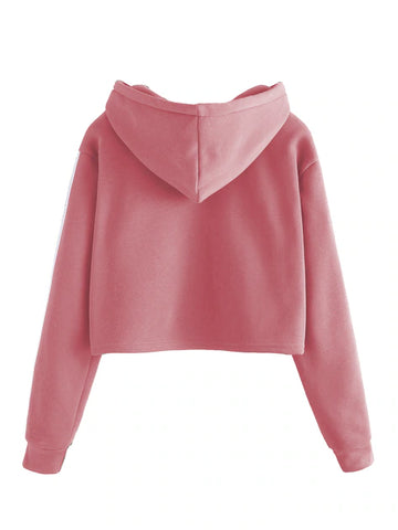 Pink Crop Hoodie
