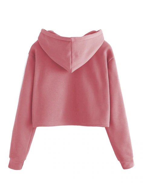 Pink Crop Hoodie