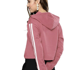Pink Crop Hoodie