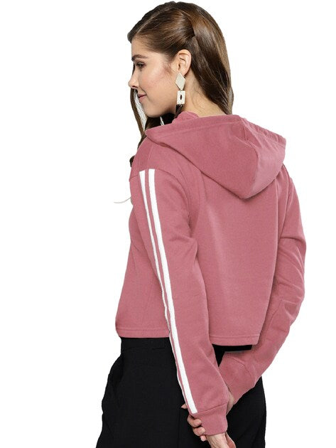 Pink Crop Hoodie