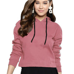 Pink Crop Hoodie