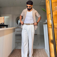 Men's Casual Half Sleeve Shirt - Brown | SHS-150