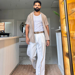 Men's Casual Half Sleeve Shirt - Brown | SHS-150