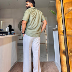 Men's Casual Half Sleeve Shirt - Green | SHS-152