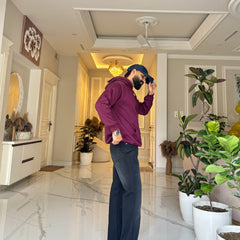 Men Maroon Hoodie for Winter | HD-413