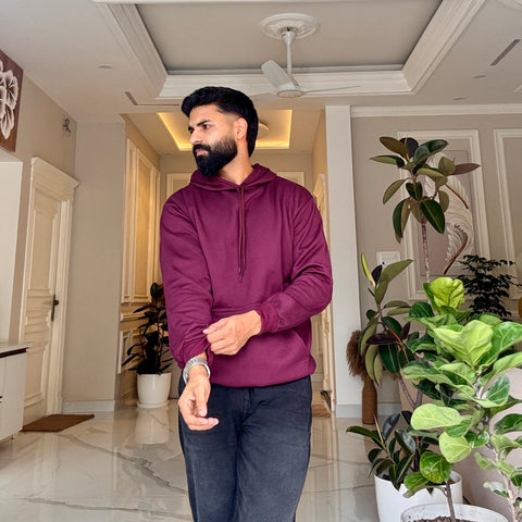 Men Maroon Hoodie for Winter | HD-413