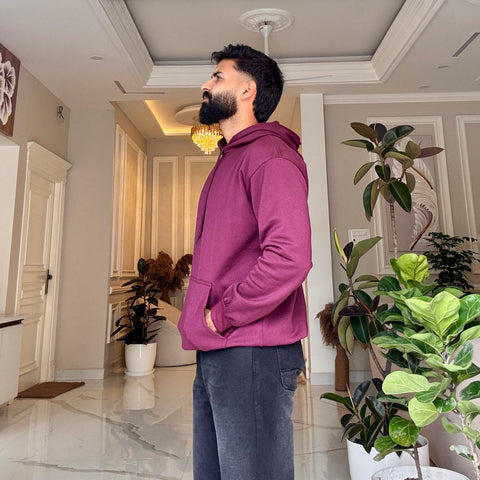 Men Maroon Hoodie for Winter | HD-413