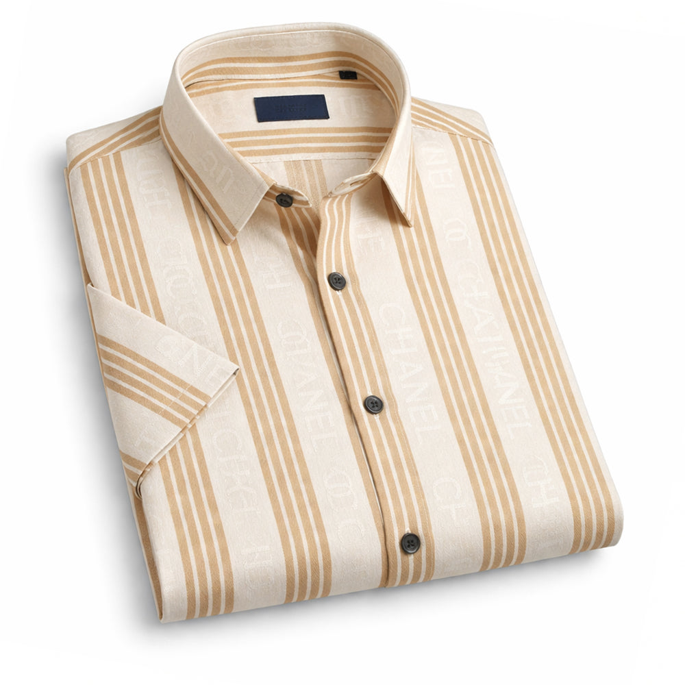 Men's Casual Half Sleeve Shirt - Striped Multicolor | SHS-175