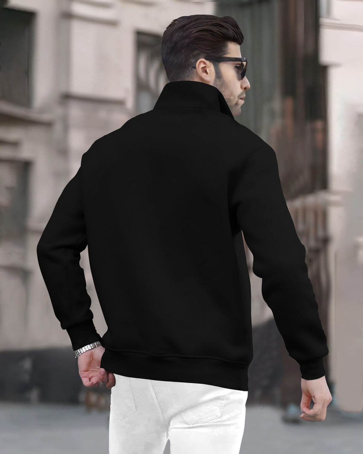 (7 Colors) Men High Neck Casual Non Hooded Plain Jackets