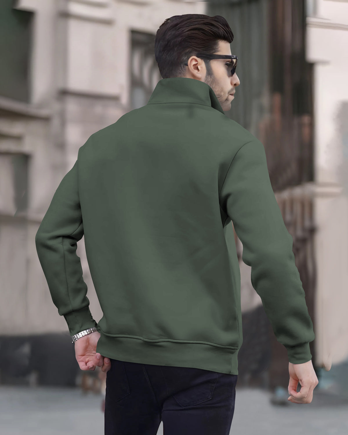 (7 Colors) Men High Neck Casual Non Hooded Plain Jackets