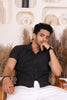 Men's Casual Printed Half Sleeve Shirt – Black | SHS-144
