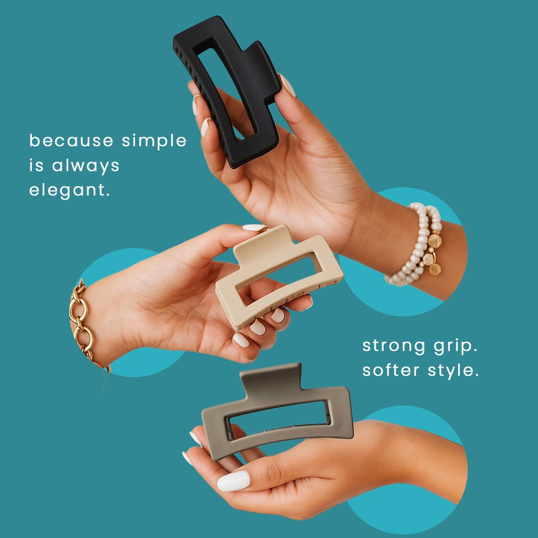 Square Clip for Girls (Pack Of 4)