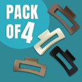 Square Clip for Girls (Pack Of 4)