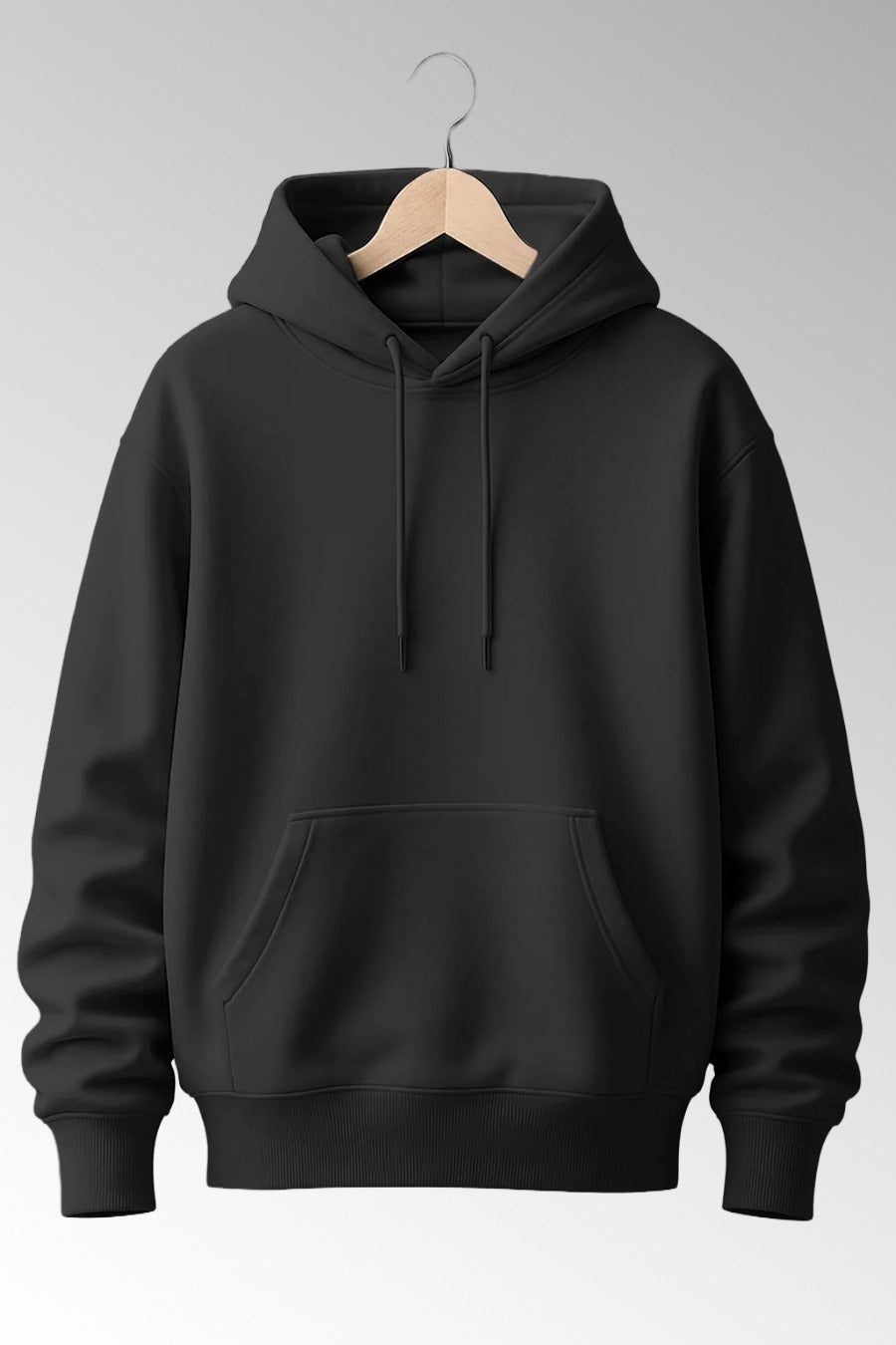 Men Black Hoodie for Winter | HD-412 (C-8)