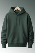 Men Bottle Green Hoodie for Winter | HD-414 (C-6)