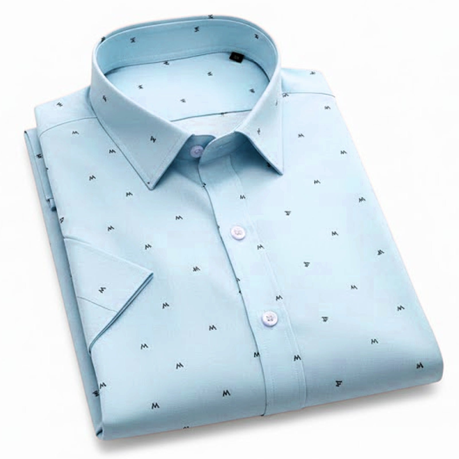 Men's Casual Half Sleeve Shirt - Blue | BHS-183