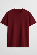 Wine Red Plain T-Shirt