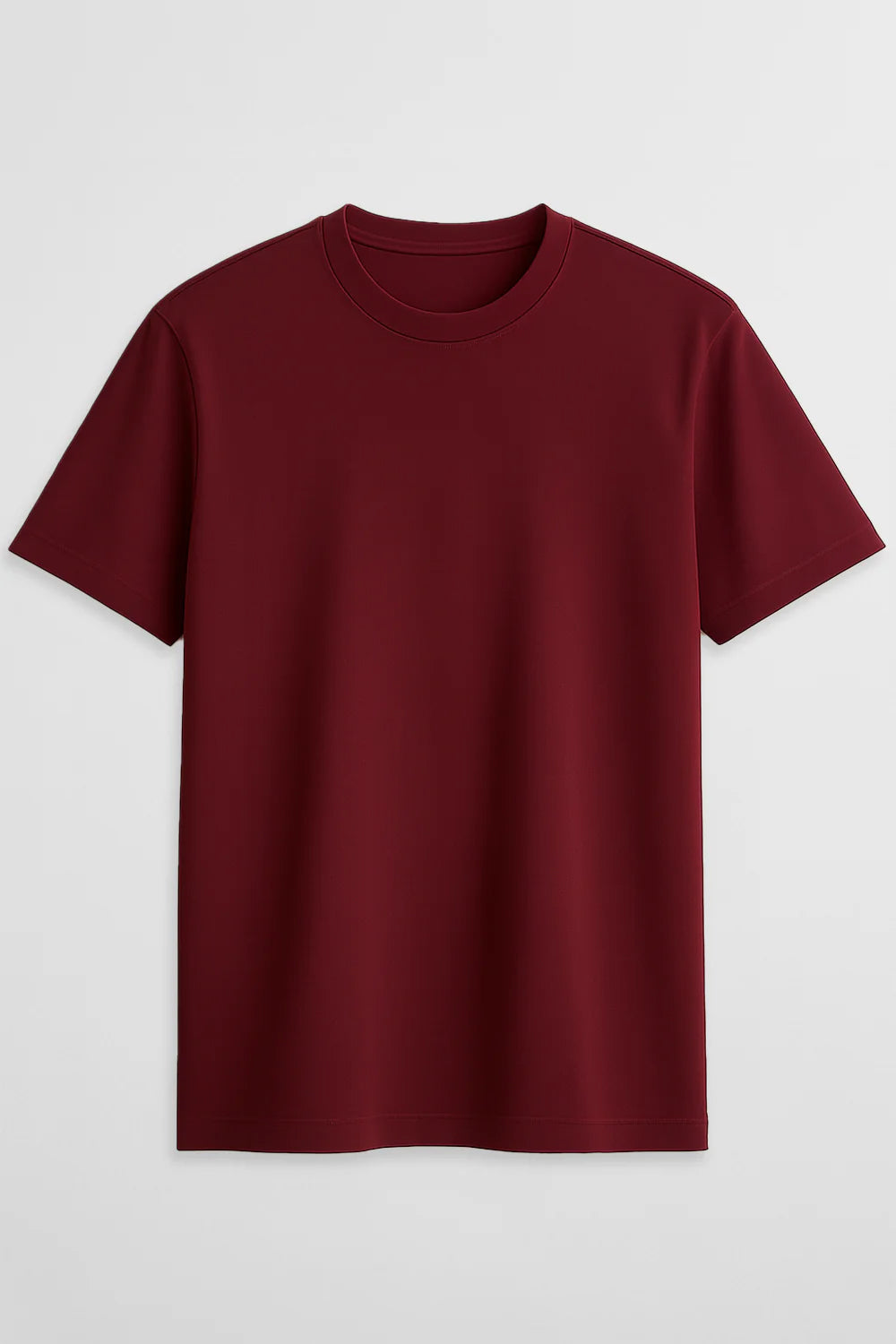 Wine Red Plain T-Shirt
