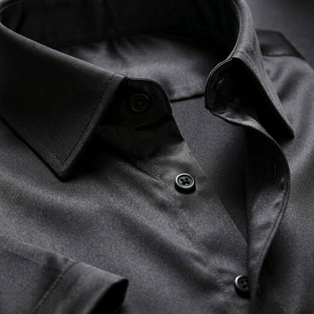 Plain Black Shirt Half Sleeve Shirt (SKU-517)