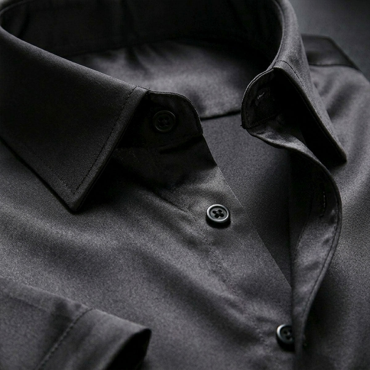 Plain Black Shirt Half Sleeve Shirt (SKU-517)