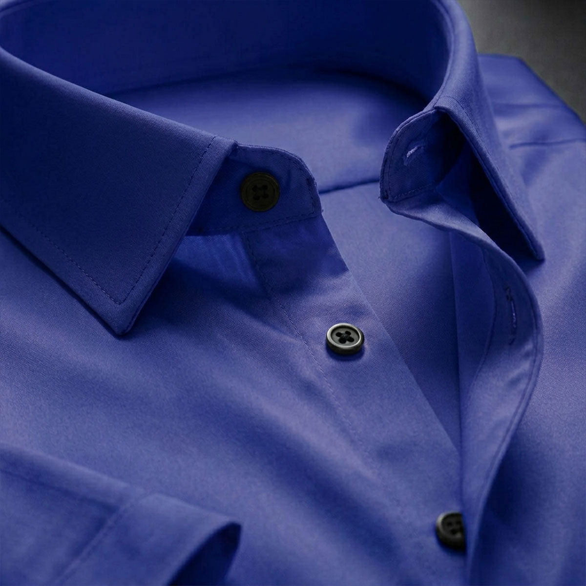 Plain Royal Blue Shirt Half Sleeve Shirt (SKU-521)