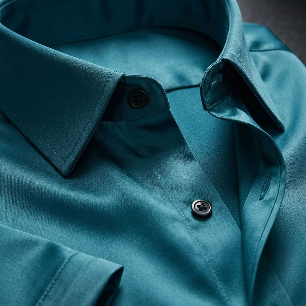 Plain Peacock Green Shirt Half Sleeve Shirt (SKU-518)