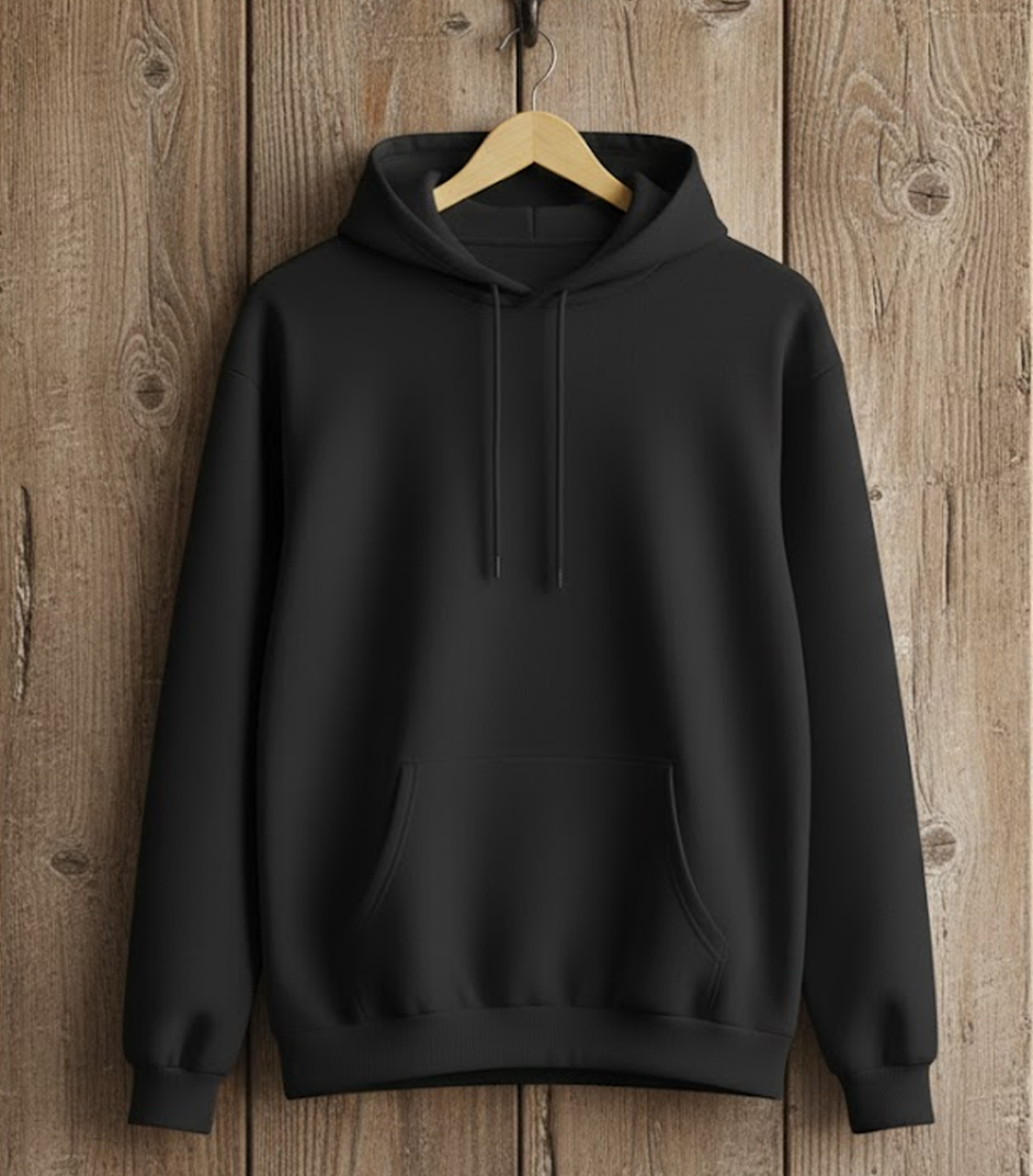Men Black Hoodie for Winter | HD-412