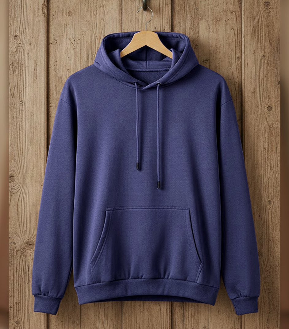 Men Dark Blue Hoodie for Winter | HD-411