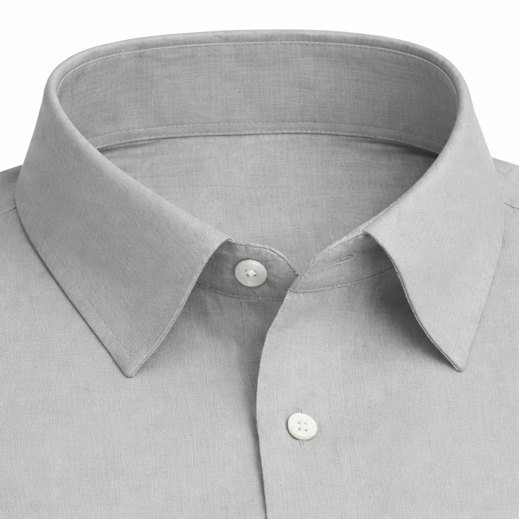 Plain Grey Shirt Half Sleeve Shirt (SKU-RS1-519)