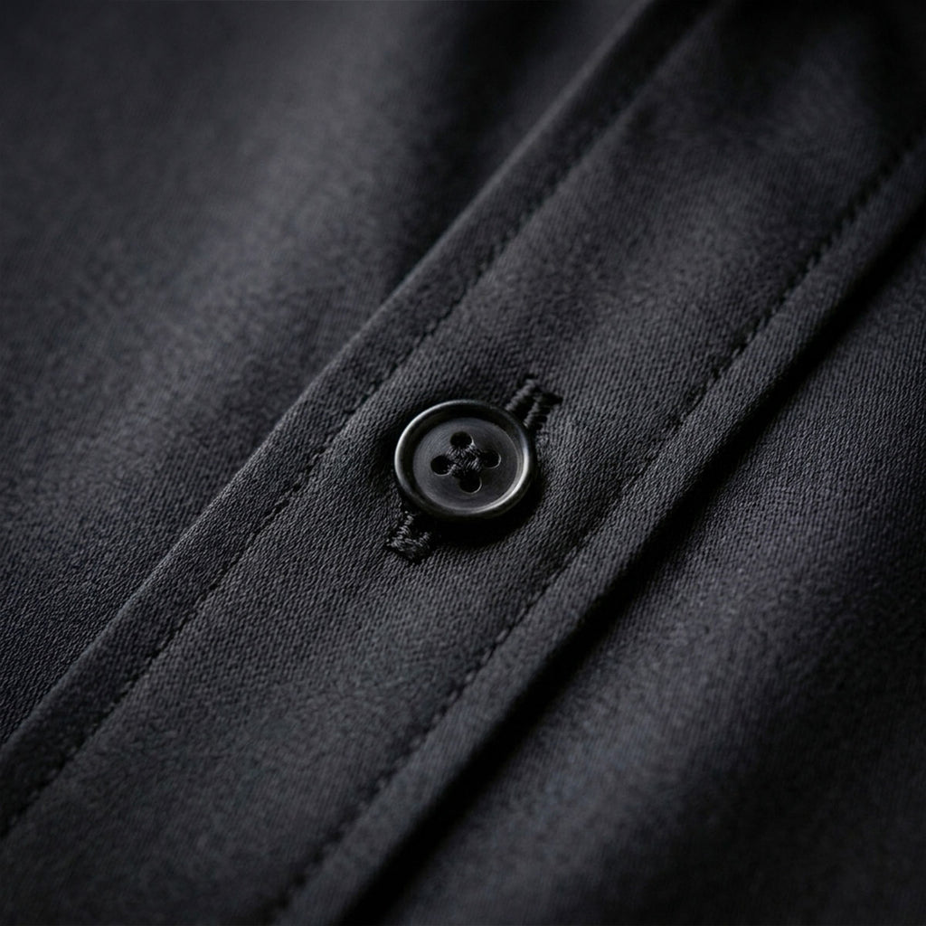 Plain Black Shirt Half Sleeve Shirt (SKU-517)