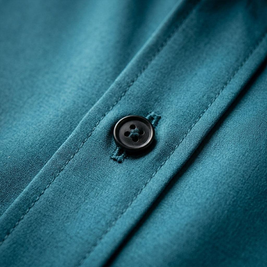 Plain Peacock Green Shirt Half Sleeve Shirt (SKU-518)