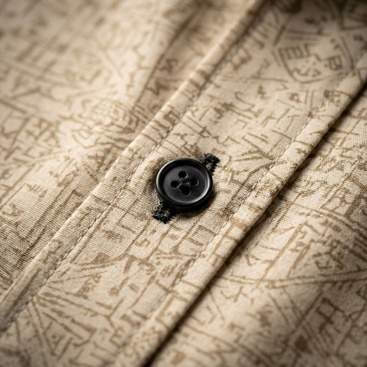Beige Yellowish Printed Half Sleeve Shirt (SKU-504)