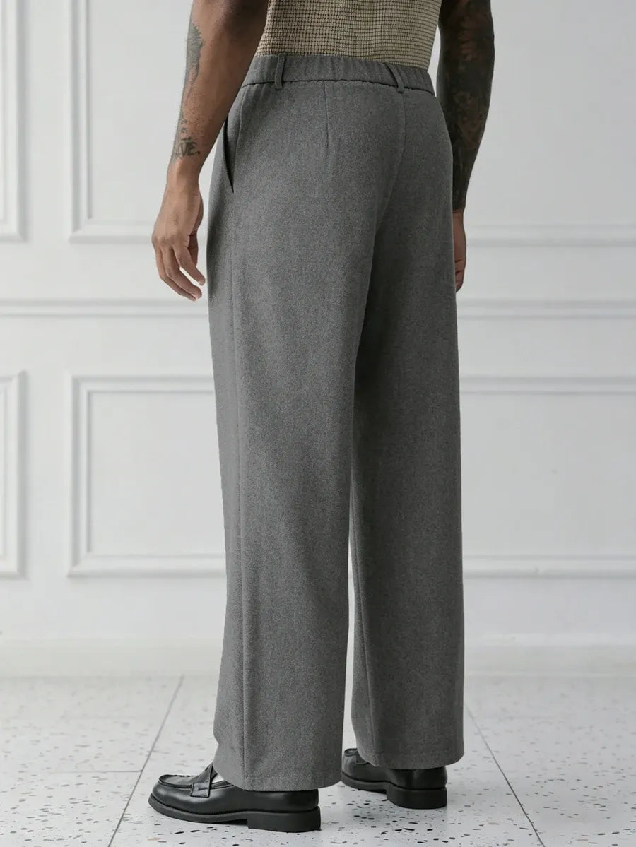 Grey Plain Korean Trouser